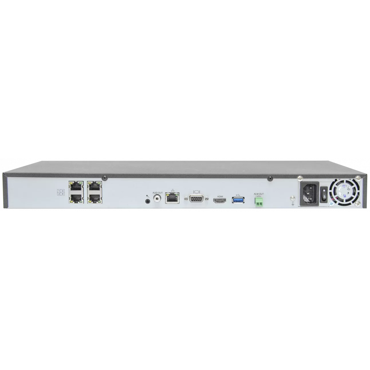 IP Видеорегистратор OMNY NVR 4/2 PoE, 4 каналов, макс. вх. битрейт 80 Mbit/s, 2 HDD, 4 PoE.